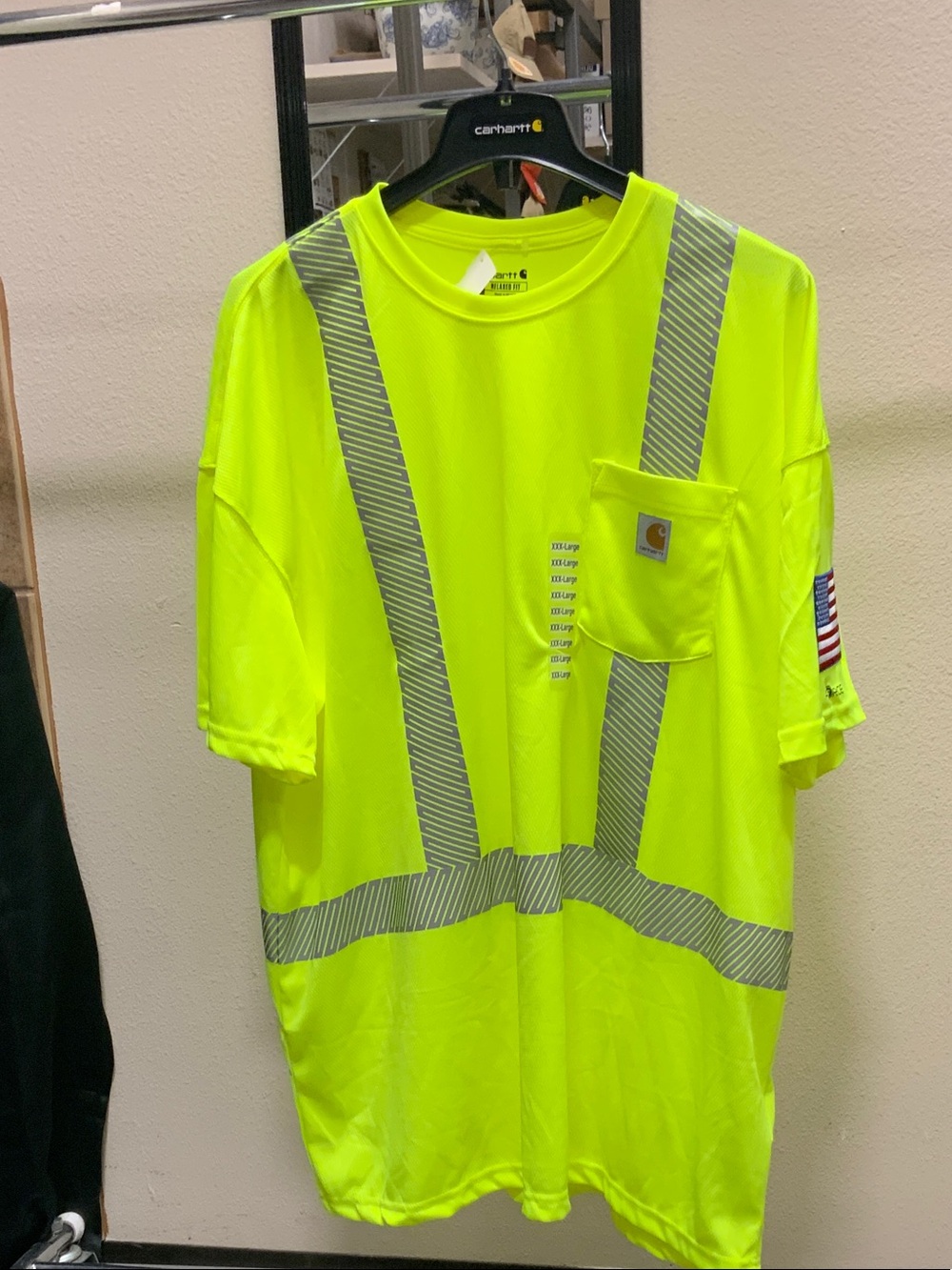 Carhartt Hi-Vis Neon Yellow Short Sleeve Reflective Safety T-Shirt